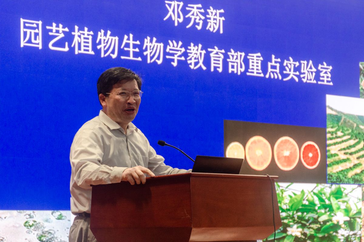 邓秀新院士进行报告(供图 学通社记者 梁梦澜)